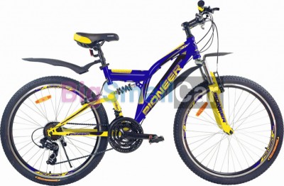Дорожные велосипеды PIONEER COMFORT 26/19 darkblue-yellow-black